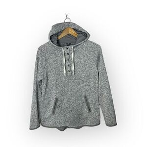 Eddie Bauer Women’s Grey Hooded Pullover - Size Large